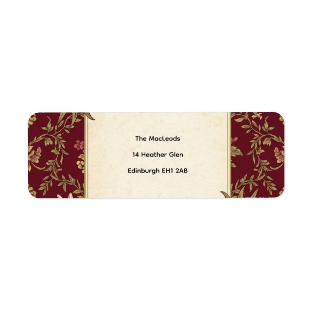 Dusty Blue Botanical Return Address (Front)