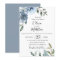 Dusty Blue Botanical Wedding Invitation