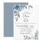 Dusty Blue Botanical Wedding Invitation