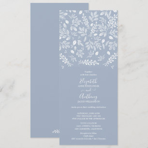 Dusty Blue Botanicals Wedding Invitation