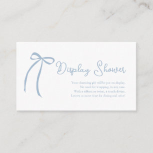 Dusty Blue Bow Display Shower Enclosure Card