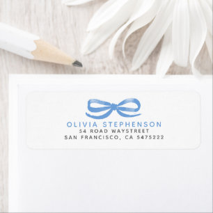 Dusty Blue Bow Modern Whimsical