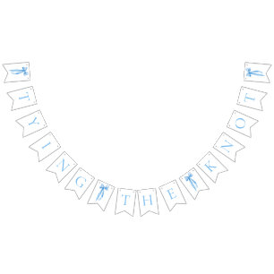 Dusty Blue Bow Tying the Knot Bridal Shower Bunting Flags