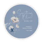 Dusty Blue Bridal Shower Cupcake