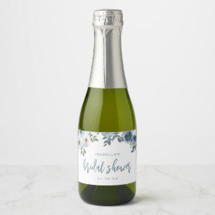 Dusty Blue Bridal Shower Favour Sparkling Wine Lab Label