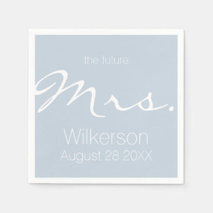 Dusty Blue Bridal Shower Future Mrs. Napkin