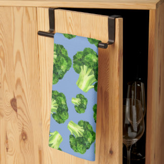 Dusty Blue & Broccoli Kitchen Towel