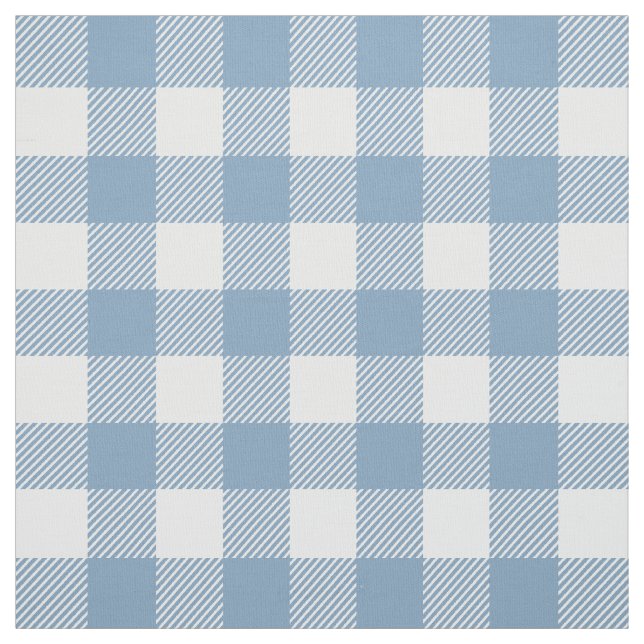 Dusty Blue Buffalo Plaid Fabric (Swatch)