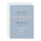 Dusty Blue Calligraphy Wedding Invitation