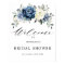 Dusty Blue Champagne Ivory Bridal Shower Welcome