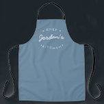 Dusty Blue Chef's kitchen name modern typography Apron<br><div class="desc">Introducing our Chef's Kitchen Custom Name Modern Typography dusty blue Apron, a stylish and personalized accessory for all the culinary aficionados out there. This apron combines contemporary design with customizable features, allowing you to express your culinary passion and make a fashion statement in the kitchen. The highlight of our apron...</div>