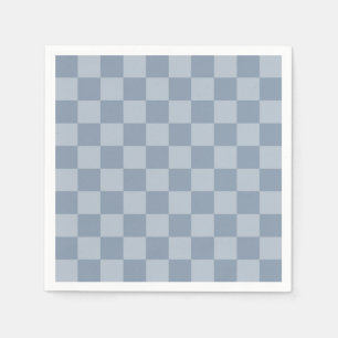 Dusty Blue Chequerboard Napkin