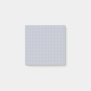 Dusty Blue Chequered Pattern Soft Grid Design  Post-it Notes