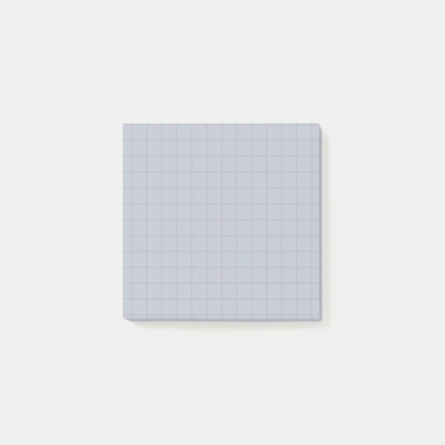 Dusty Blue Chequered Pattern Soft Grid Design  Post-it Notes (Front)