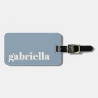 Dusty Blue Chic Bold Typography Personalized Name 