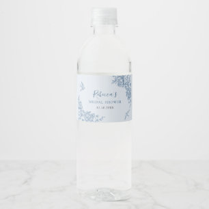 Dusty Blue Chinoiserie Baby shower Étiquette d'eau