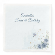 Dusty Blue Cinderella Sweet 16 Fairytale