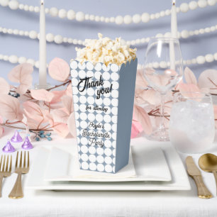 Dusty Blue Circle Pattern Bachelorette Party Favor Box