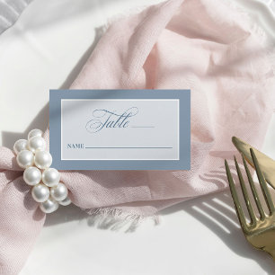 Dusty Blue   Classic and Luxe Wedding Flat Place Card