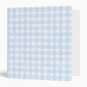 Dusty Blue Classic Gingham Binder