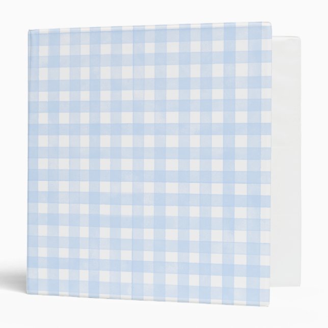 Dusty Blue Classic Gingham Binder (Front/Inside)