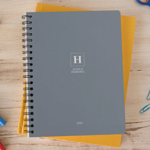 Dusty Blue Classic Monogram Personal  Weekly Planner