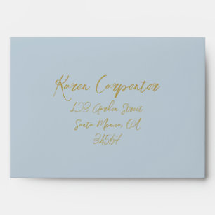 Dusty Blue Colour Wedding Envelope