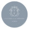 Dusty Blue Crest Monogram Wedding Envelope Seal