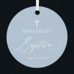 Dusty Blue Cross Boy Baptism Ceramic Ornament<br><div class="desc">Dusty Blue Cross Boy Baptism Ceramic Ornament,  Blue Baptism,  Boy Baptism,  Modern Blue Baptism</div>
