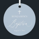 Dusty Blue Cross Boy Baptism Ceramic Ornament<br><div class="desc">Dusty Blue Cross Boy Baptism Ceramic Ornament,  Blue Baptism,  Boy Baptism,  Modern Blue Baptism</div>