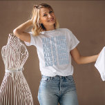 Dusty Blue Custom Boho Bachelorette Maid of Honour T-Shirt<br><div class="desc">This modern dusty blue cute trendy boho maid of honour tshirt is perfect for your bachelorette party or wedding! The stylish design features a chic retro print and is perfect to wear on your special day. Not only is this shirt stylish, but it's also comfortable and versatile - perfect for...</div>