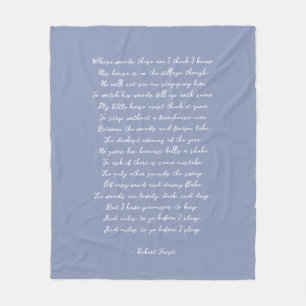 Dusty Blue Custom Poem Song Lyric Quote  Fleece Blanket