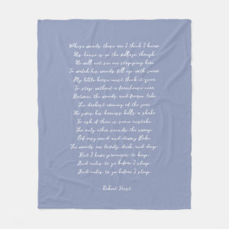 Dusty Blue Custom Poem Song Lyric Quote  Fleece Blanket