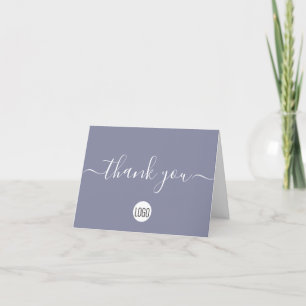 Dusty blue Customer Appreciation Professional Thank You Card