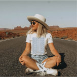 Dusty Blue Cute Trendy Boho Matron of Honour T-Shirt<br><div class="desc">If you're looking for a groovy bachelorette party shirt that will turn heads, look no further than this emerald green matron of honour matching shirt! This stylish shirt features a high-quality print for a vintage-style bridal party, and is perfect for any retro bride who wants to show her wedding spirit...</div>