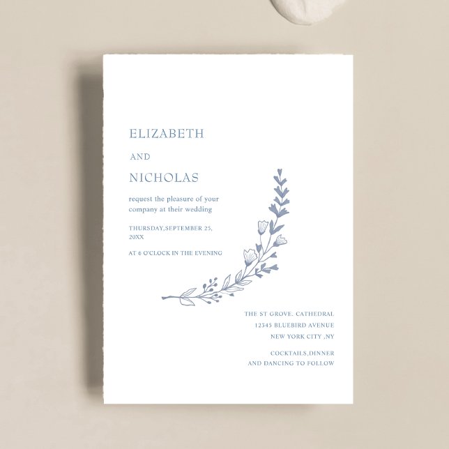 dusty blue digital  template wedding invitation (Creator Uploaded)