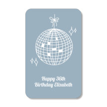 Dusty Blue Disco Birthday Party Favour Matchboxes