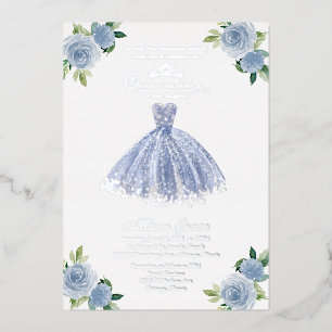 Dusty Blue Dress Quinceanera