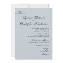 Dusty Blue Elegant Chic Calligraphy Wedding