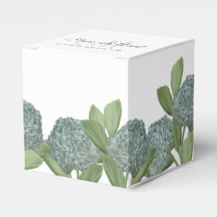 Dusty Blue Elegant Garden Floral Greenery Favor Box