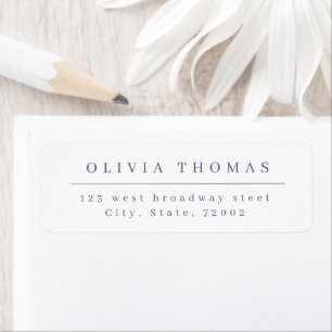 Dusty Blue Elegant minimalist return address
