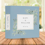 Dusty Blue Elegant Watercolor Greenery Wedding Binder<br><div class="desc">Dusty blue botanical watercolor greenery wedding photo binder. Personalize to create a beautiful elegant binder that is unique to you. Designed by Thisisnotme©</div>