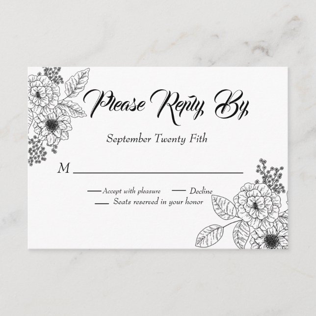 Dusty Blue Elegant White Grey Floral Heart Wedding Enclosure Card (Front)