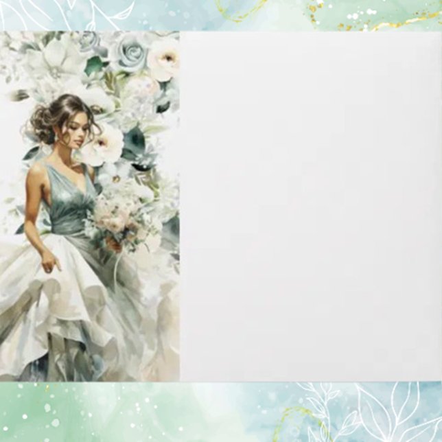 Dusty Blue Eucalyptus Greenery Wedding  Envelope (You'll fall in love with our collection of bridal accessory must haves)