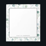 Dusty Blue Eucalyptus Leaves Pattern Personalized Notepad<br><div class="desc">Customizable greenery notepad. It features watercolor dusty blue eucalyptus leaves pattern. Personalize by adding names and other details This greenery pattern notepad is perfect as a gift.</div>