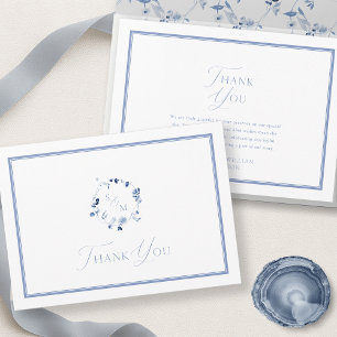 Dusty Blue Fine Art Thank You Note Card
