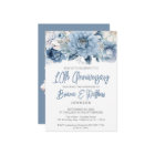 Dusty Blue Floral 10th Wedding Anniversary