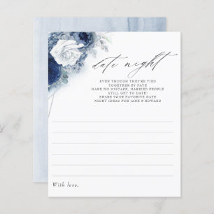 Dusty Blue Floral Bridal Shower Date Night Idea