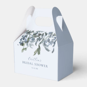 Dusty Blue Floral Bridal Shower Favor Box