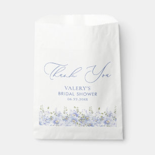 Dusty Blue Floral Bridal Shower Favour Bag